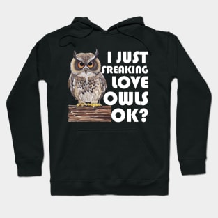 I Just Freaking Love Owls Ok Hoodie